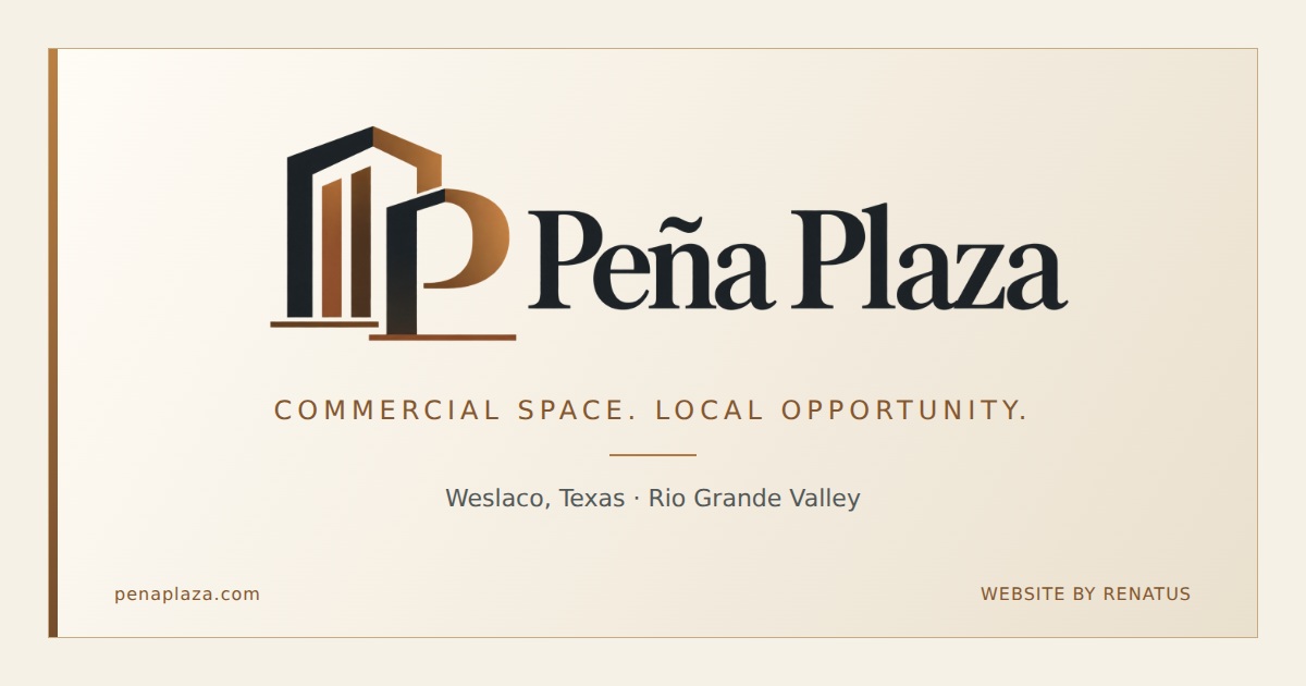 Peña Plaza commercial property website by Renatus